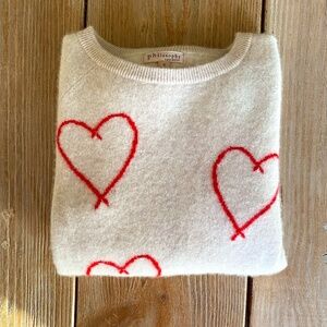 Philosophy Cashmere Heart Sweater